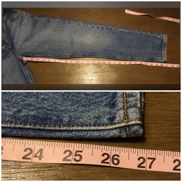 Levi's Premium Wedgie Icon Fit High Waist Jeans In Athens Shut It Size 25 - Picture 7 of 16